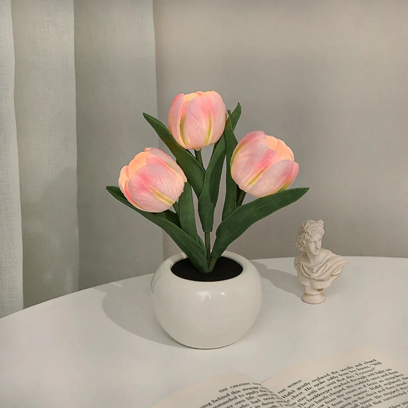 LED Tulip Night Light Flower bordslampa🌷✨