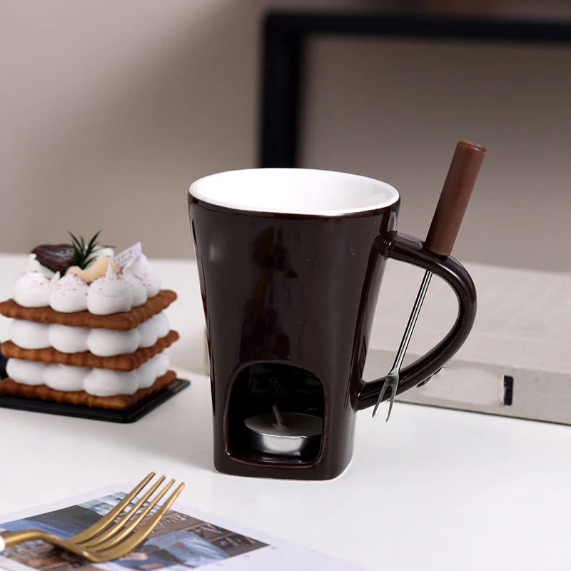Keramisk chokladfonduemugg