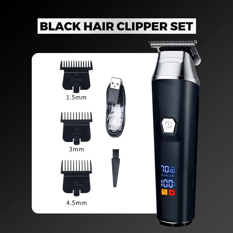🎁Hushåll Digital Display Professionell Elektrisk Hårklippare Set✂️