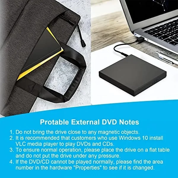 💿Har din bärbara dator ingen skivspelare? Det är inget problem längre! Extern CD/DVD-brännare med 50 % rabatt📀