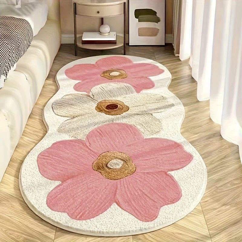 Mjuk matta med oregelbundet blommönster