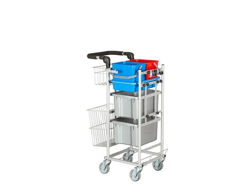 Tina ERGO Micro Rengøringsvogn – 2x6 ltr. med kurve