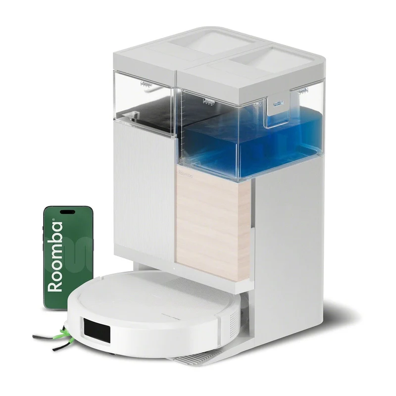 iRobot Roomba® Plus 575 Combo Robot + AutoWash™ Dock – Sort eller Hvid