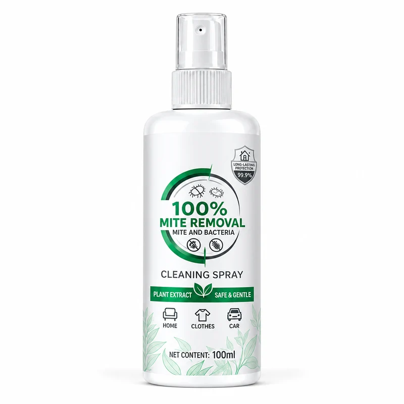 🌿 50% RABATT NU! Växtextrakt spray mot kvalster i textilier – tar bort lukt, allergener & skyddar tygfibrer – perfekt för sängkläder, soffor och mattor ✨