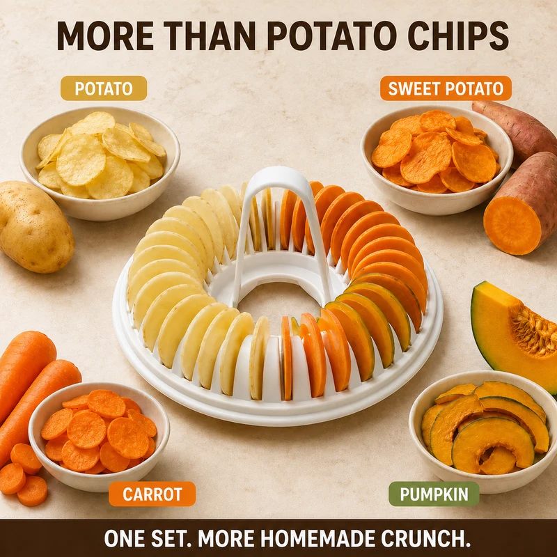 🥔 50% RABATT NU! 🍟 DIY-maskin för potatischips till mikrovågsugn – oljefria, krispiga & hälsosamma – perfekt för hemmagjorda snacks 🥗✨