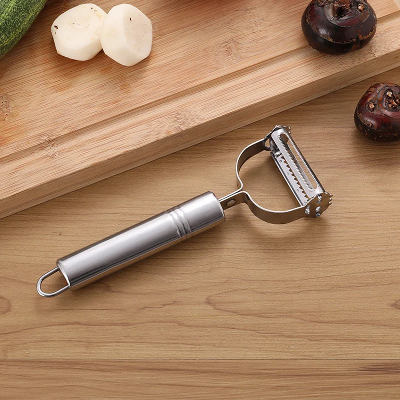 🥔 50% RABATT NU! 2-in-1 Stainless Steel Peeler and Julienne Slicer – skalning & julienne i ett – rostfritt stål, ergonomiskt grepp & lätt att rengöra – perfekt för grönsaksförberedelser ✨🔪