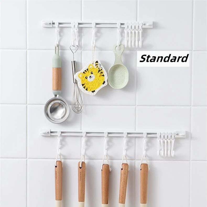 🧺Köp 1 få 1 gratis🔥! S‑formad vägghängare utan borrning – justerbara krokar, slagfri montering & mångsidig förvaring – perfekt för kök, badrum och hall 🏠✨