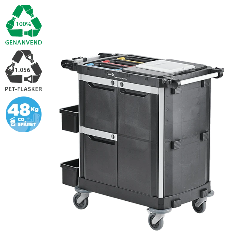 Nordic Recycle rengøringsvogn 2.0 medium med døre