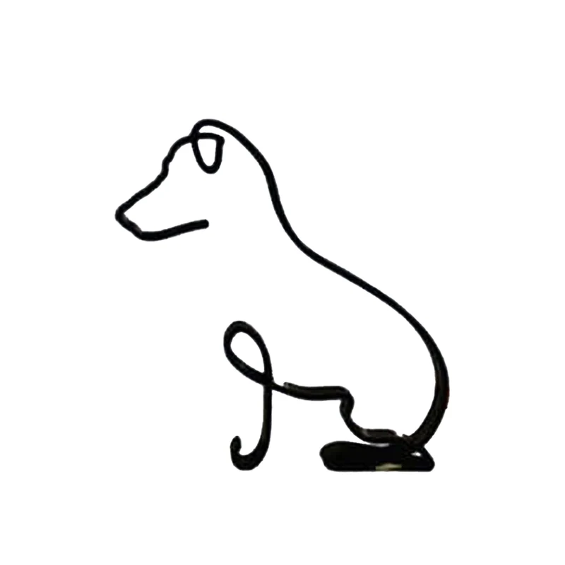 Minimalistisk hund konstskulptur