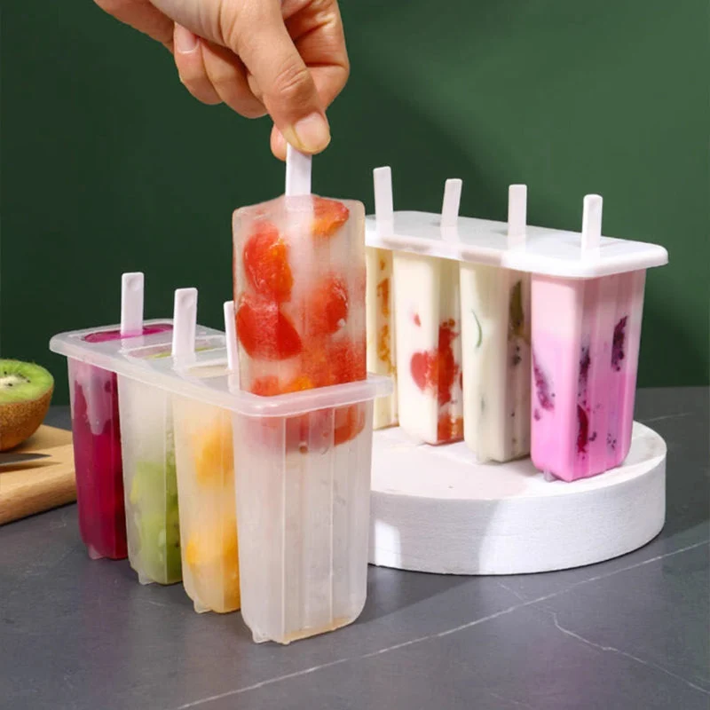 🍦✨ 4-håls popsicleform – lock & pinnar ingår – bara fyll, frys & njut!