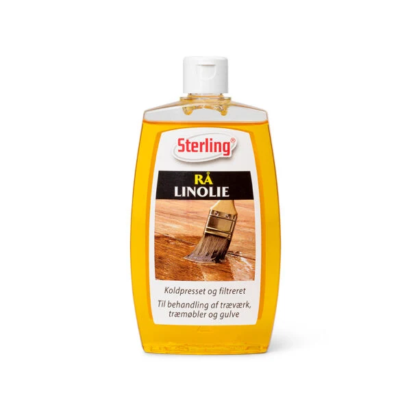 Sterling Rå Linolie Koldpresset 250 ml – Til behandling af træ og træmøbler