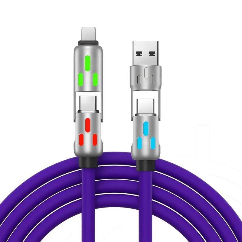 [🔥Köp 1, få 1 gratis] 4-i-1 240W LED-upplyst laddningskabel