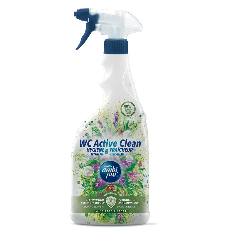 Ambi Pur WC Spray 750ml – Wild Sage & Cedar | EU Made
