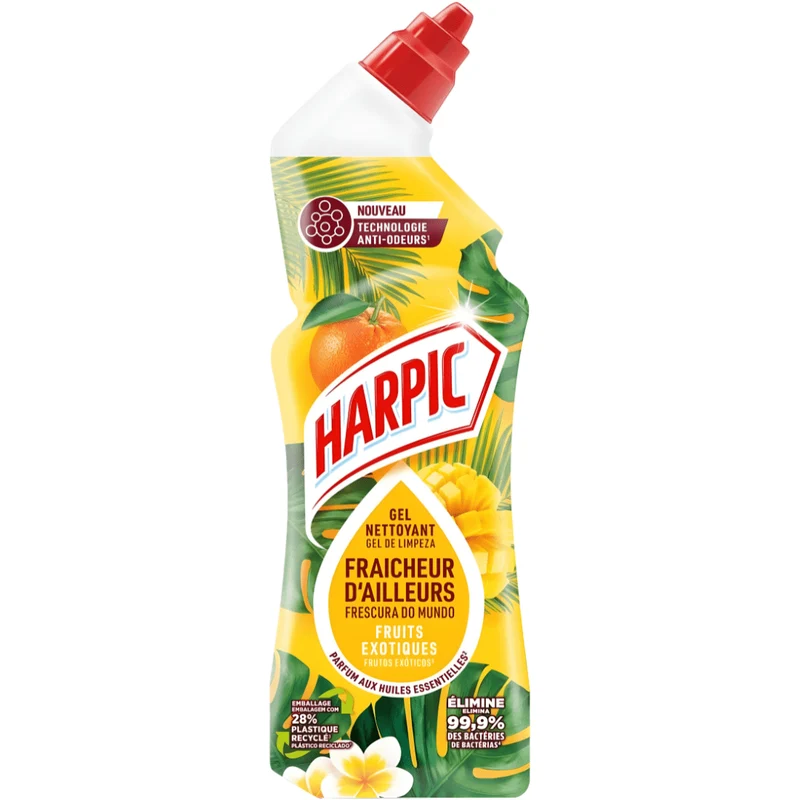 Harpic Toilet Gel Exotic Fruits 750ml – EU Made | Anti-Odor & Hygienic Clean