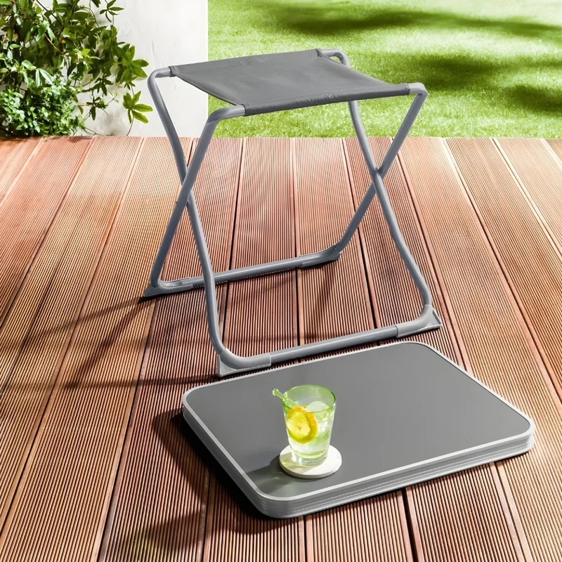 Livarno Home 2-In-1 Folding Stool And Table