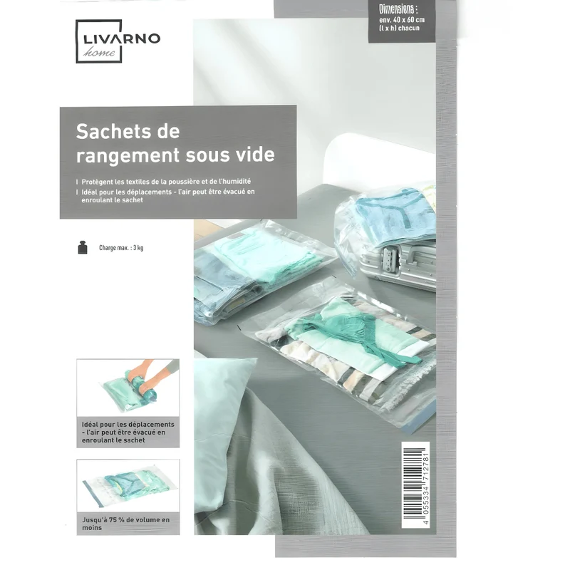 LIVARNO Home Vacuum Storage Bags | 3-Piece Set (40x60 cm)