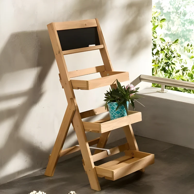 Livarno Home 3-Tier Wooden Plant Stairs