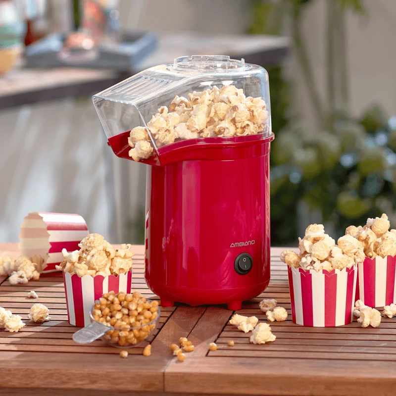 AMBIANO Popcorn Maker Retro Red