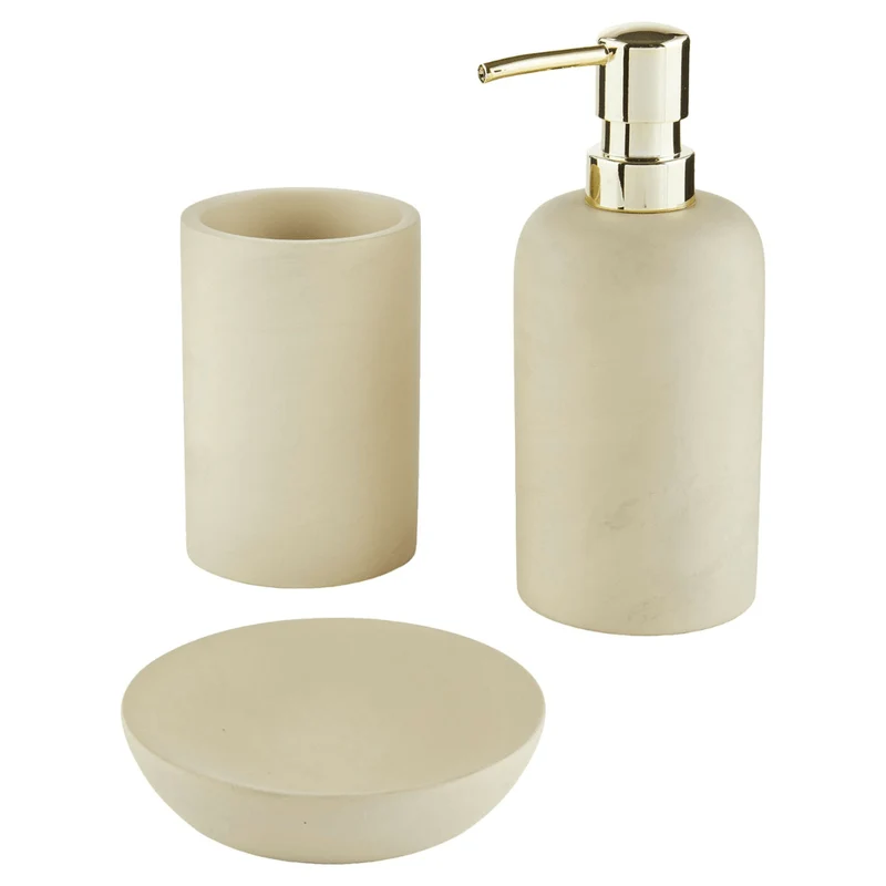 EASY HOME Concrete Bathroom Accessories, set of 3
