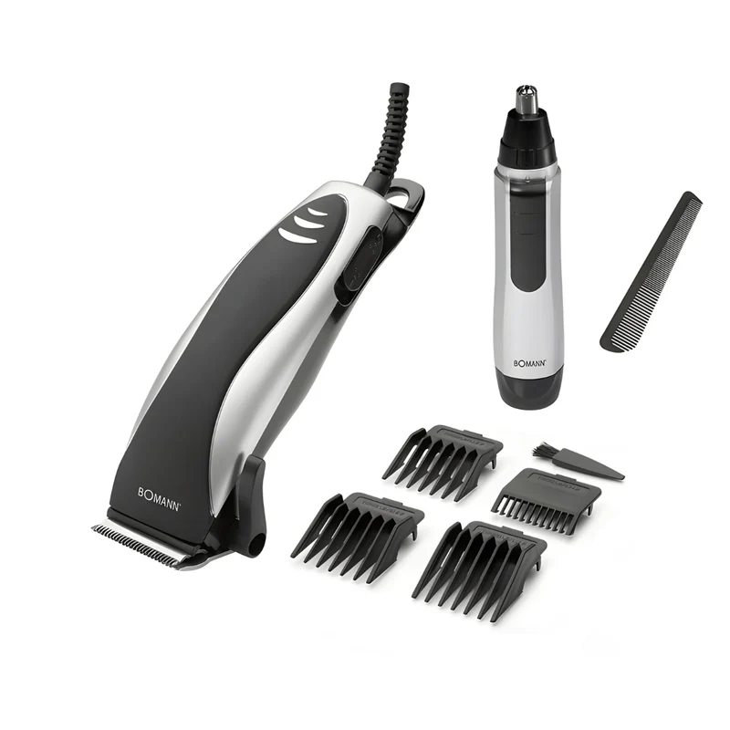 Bomann Hair & Nose Trimmer Set – Stainless Steel Blades | 9W