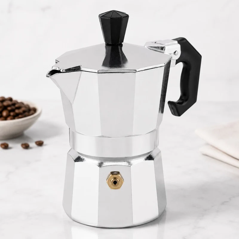 Aluminum Stovetop Coffee Maker – Classic Moka Pot Design 400ml | 5 Cups