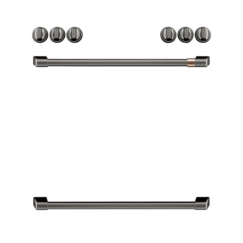 Front Control Electric Knobs and Handles Kit - Brushed Black