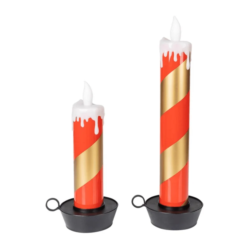2 LED Candles XXL Timer Deco Christmas