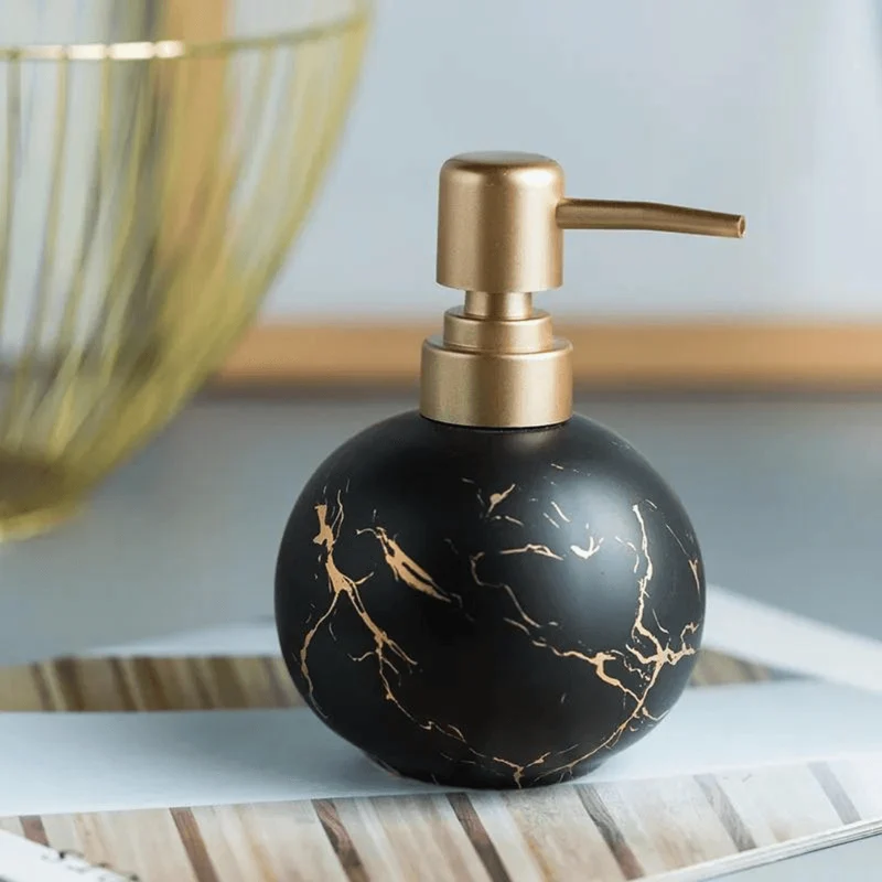 Nordic Marble Ceramic Soap Dispenser – 300ml