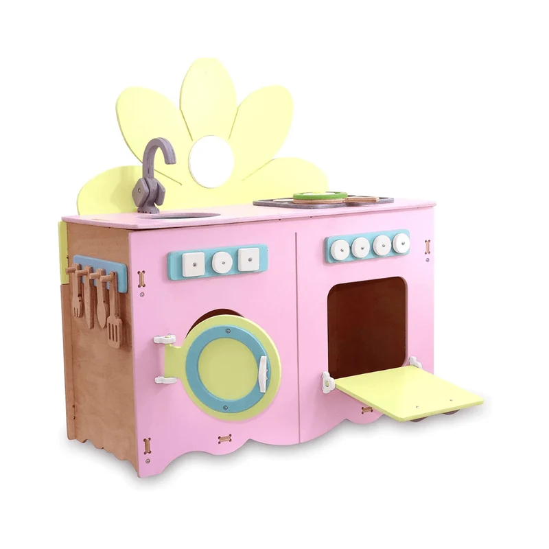 LULUBERE Wooden Kitchen Toy Set