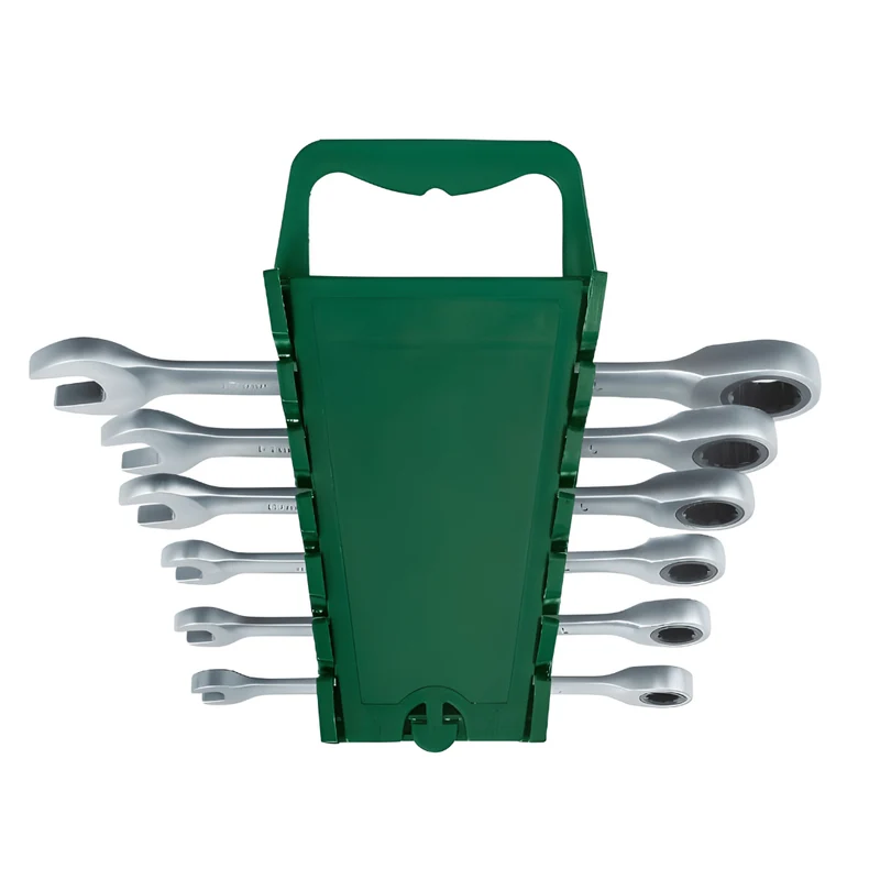 PARKSIDE 6-Piece Ratchet Wrench Set with Holder – Sizes 8-17mm