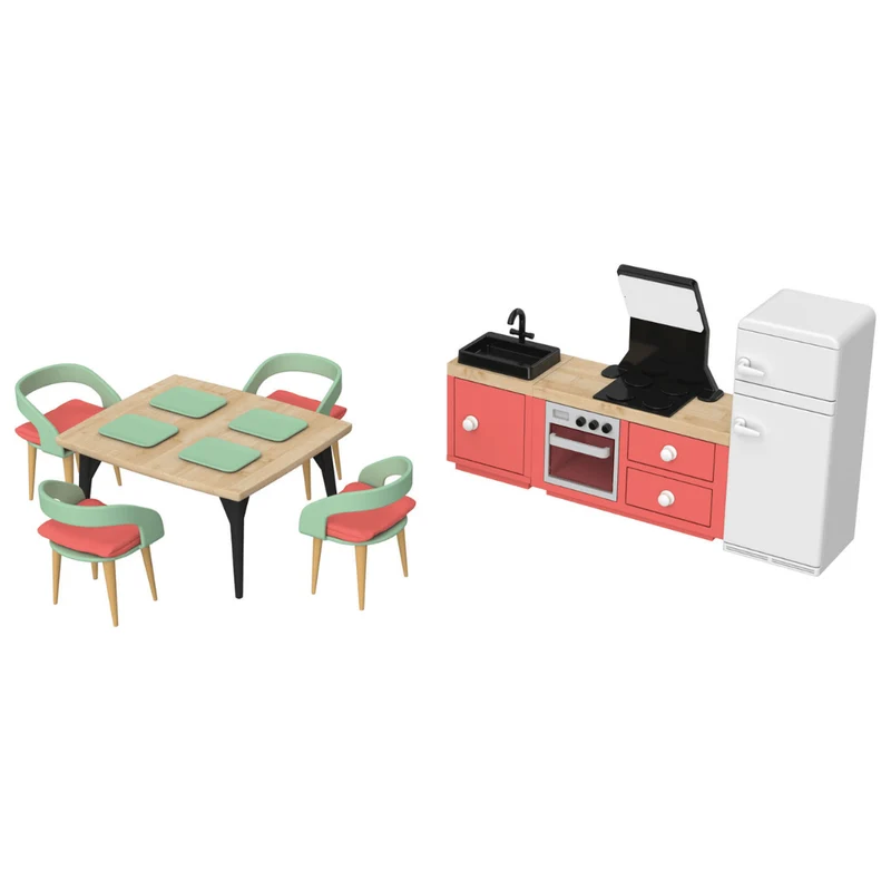 Playtive Doll's House Furniture Kitchen 16 Pieces