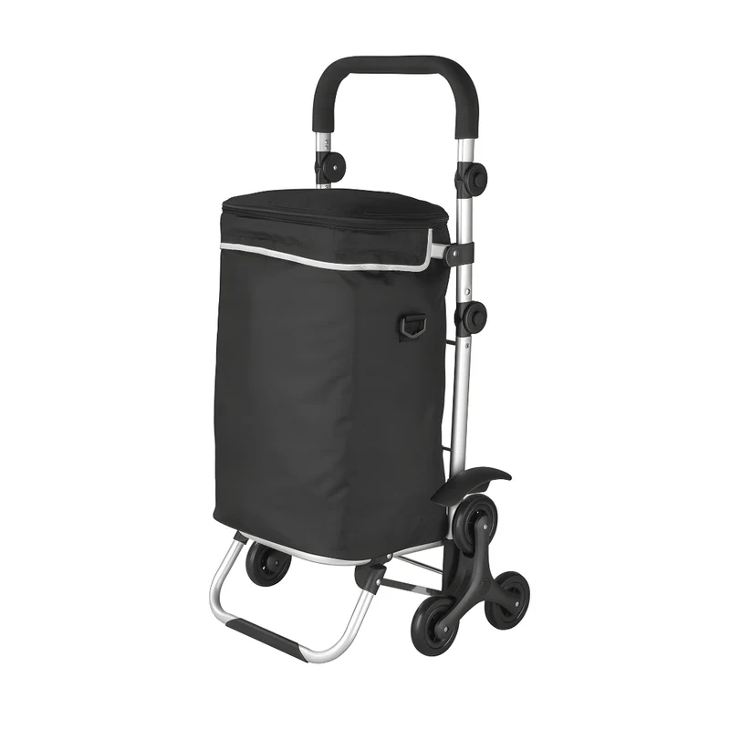 TOPMOVE® 6-Wheel Shopping Trolley with Removable Cooler Bag – Foldable & Durable