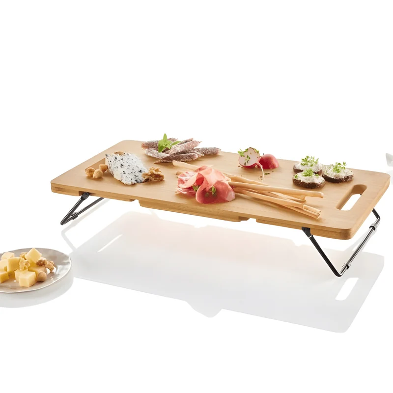 Livarno Bamboo Serving Board with Legs (45×22.5×7 cm)