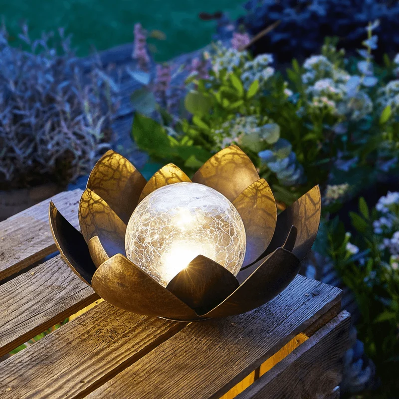 CASA DECO LED water lily Gray