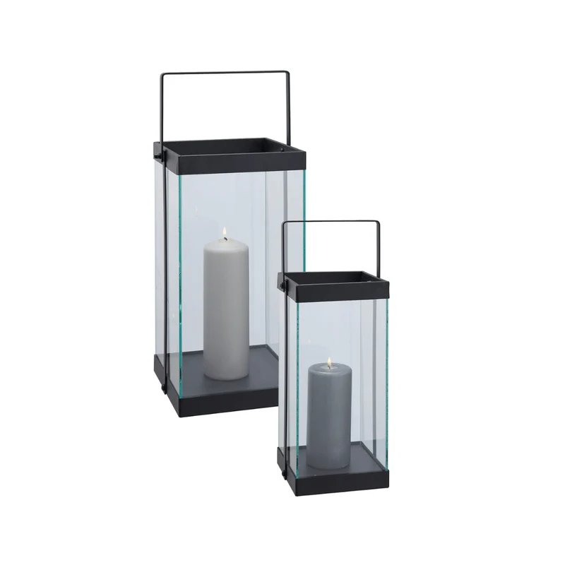 Living Art Floor Lantern Set Of 2
