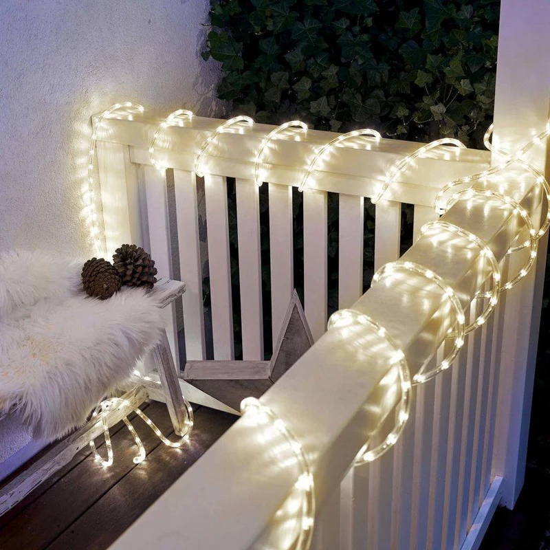 LED Rope Light 10m 18W For Indoor And Outdoor Use 200 LEDs Warm White Light