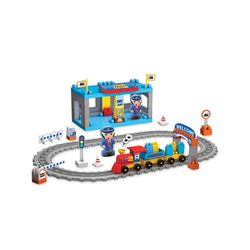 Railway Train Set 62 Pcs