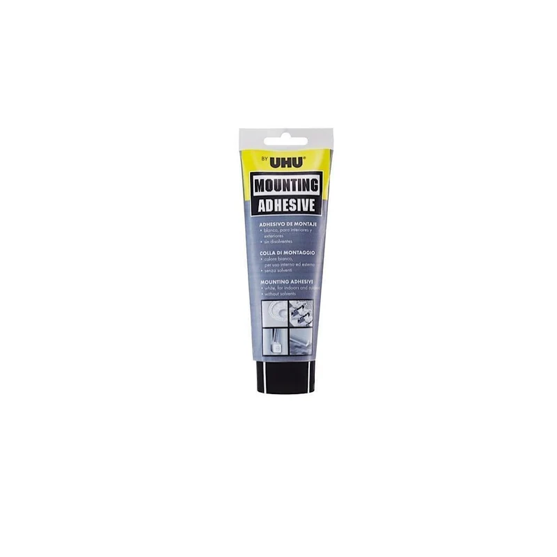 UHU MOUNTING ADHESIVE GLUE WHITE 200G/133ML