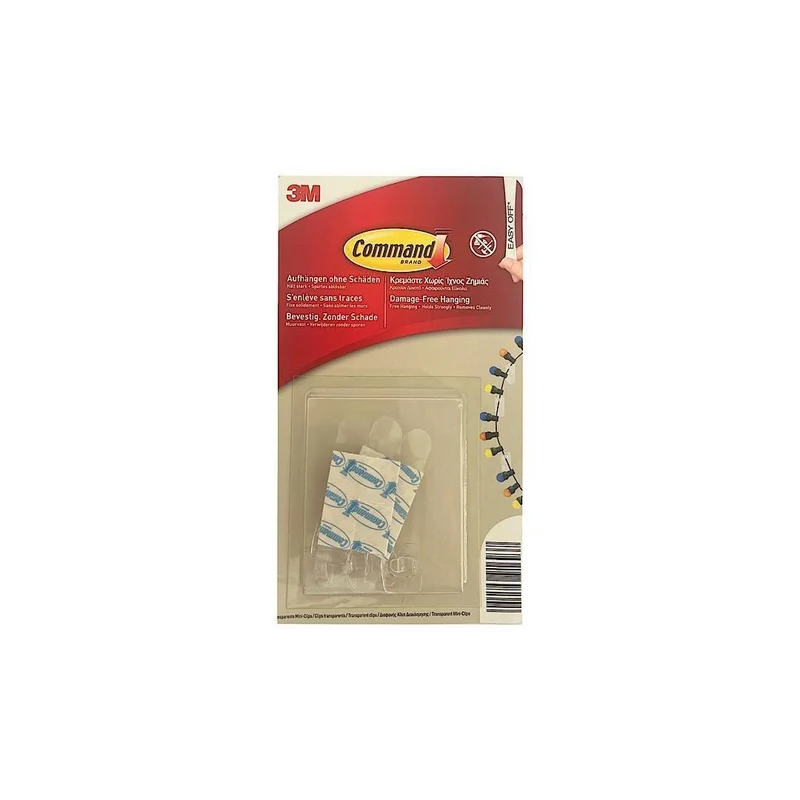 3M Command Damage Free Hanging Transparent Mini Clips