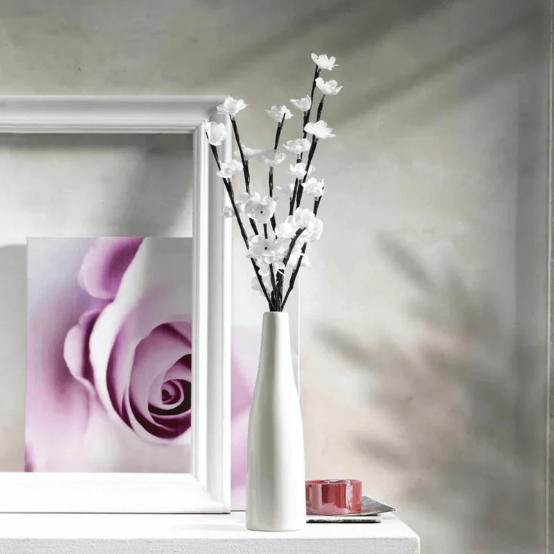 Livarno Home Decorative Vase with LED Branch, Made of Ceramic