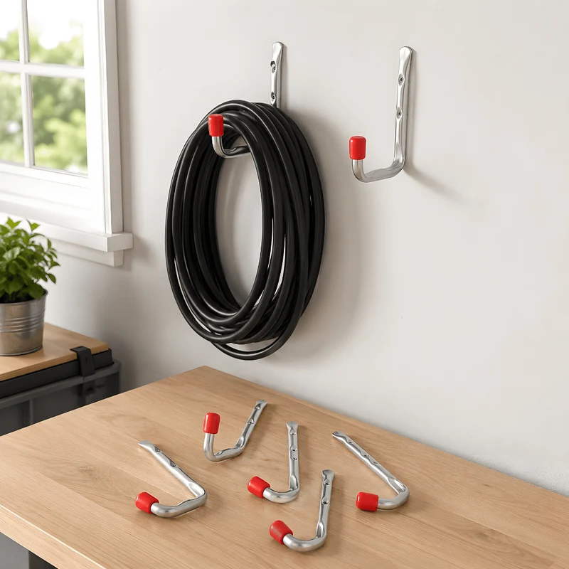 PARKSIDE® Wall Hooks Set of 6 – Heavy-Duty Storage Hooks 25kg