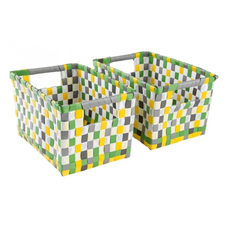 MIOMARE® STORAGE BASKETS, PLASTIC MESH SET OF 2