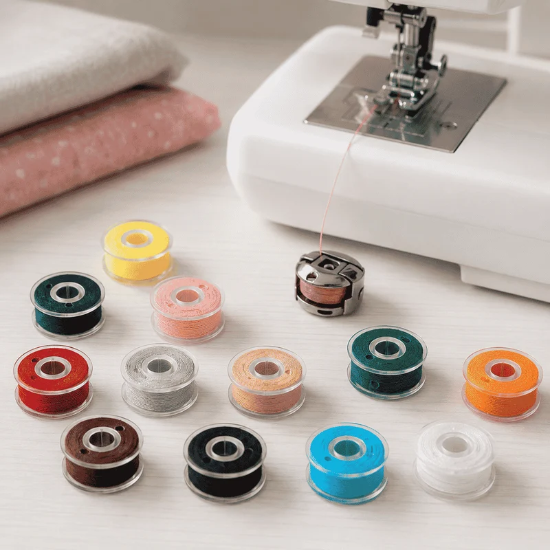 Crelando® 12-Piece Sewing Machine Bobbin Thread Set – Assorted Colors