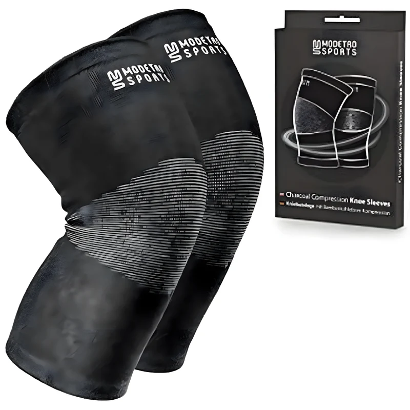 Modetro Sports Knee Compression Sleeves (Pair) - Medium Support