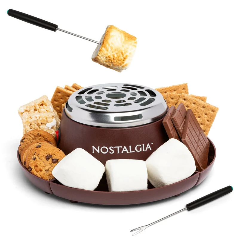 S'mores Maker with 4 Compartment Trays & 2 Roasting Forks