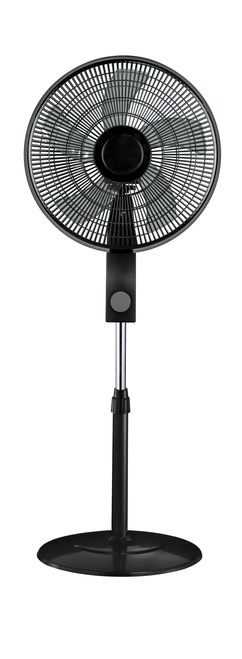 16" 3-Speed Oscillating Stand Fan in Black