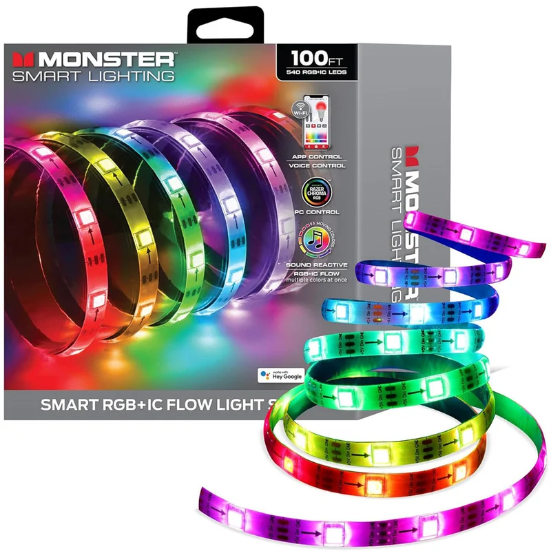 100Ft. Multi-Color Flow LED Light Strip - Corded Electric