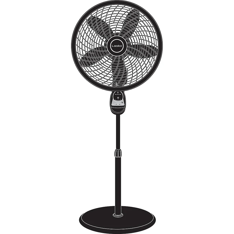 18" Cyclone Pedestal Stand Fan with Remote & Timer
