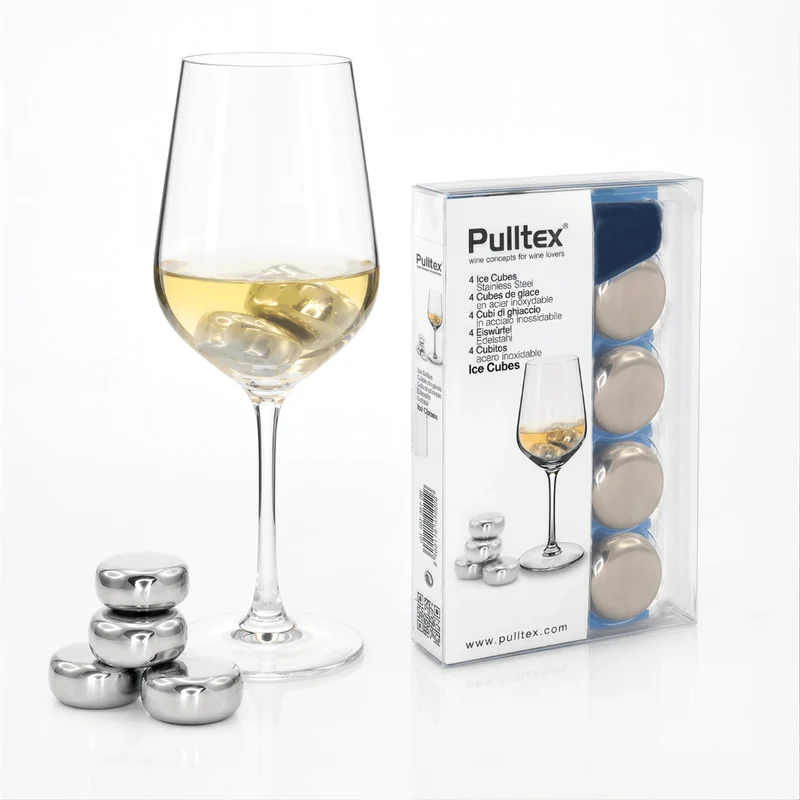 PULLTEX Stainless Steel Ice Cubes – Set of 4