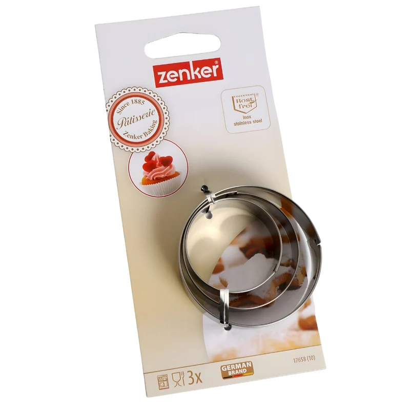 Zenker Stainless Steel Dough Cutter Set of 3
